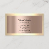 プロフェッショナルモダンゴールデントイリーミニマリズムバラ 名刺 (裏面)