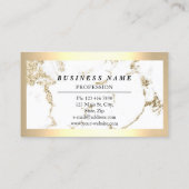 プロフェッショナルモダンゴールデンフレーム大理石インフルエンサー 名刺 (裏面)