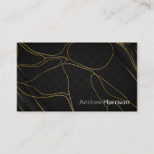 プロフェッショナルモダンゴールデンブラックミニマリスト 名刺 (正面)