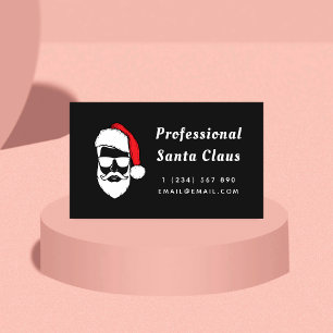 プロフェッショナルモダンサンタクロースおもしろいクリスマス 名刺
