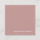 プロフェッショナルモダンシエレガントルクフィニッシュラグジュアリー スクエア名刺 (正面)