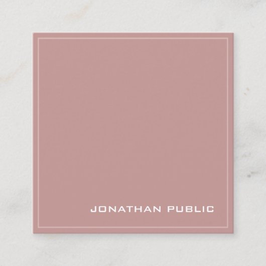 プロフェッショナルモダンシエレガントルクフィニッシュラグジュアリー スクエア名刺 (正面)