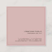 プロフェッショナルモダンシエレガントルクフィニッシュラグジュアリー スクエア名刺 (裏面)