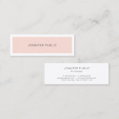 プロフェッショナルモダンシシンプルックデザイン赤面ピンク スキニー名刺 (正面/裏面)