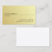 プロフェッショナルモダンシックシンプル金ゴールドルックプレーン 名刺 (正面/裏面)