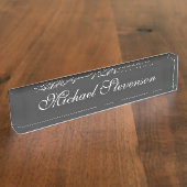 プロフェッショナルモダンシックビジネス机用ネームプレート デスクネームプレート (側面)