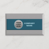 プロフェッショナルモダンシックフェイクメタリックシルバーブルー 名刺 (裏面)