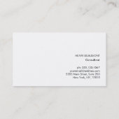 プロフェッショナルモダンシルバーストライプライトグレー 名刺 (裏面)