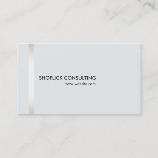 プロフェッショナルモダンシルバーストライプライトグレー 名刺 (正面)