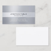 プロフェッショナルモダンシルバールッエレガントクシンプル 名刺 (正面/裏面)