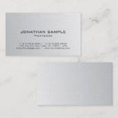 プロフェッショナルモダンシルバールックミニマリストルクセ 名刺 (正面/裏面)