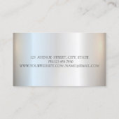 プロフェッショナルモダンシルバー《写真》ぼけ味グリッターヨガガガール 名刺 (裏面)