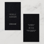 プロフェッショナルモダンシンプルスタイリッシュブラックグレー 名刺 (正面/裏面)