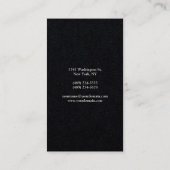 プロフェッショナルモダンシンプルスタイリッシュブラックグレー 名刺 (裏面)