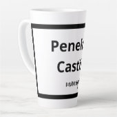 プロフェッショナルモダンシンプルスタイリッシュブラック&ホワイト カフェラテマグ (左アングル)