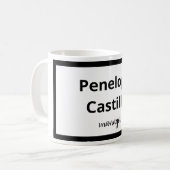 プロフェッショナルモダンシンプルスタイリッシュブラック&ホワイト コーヒーマグカップ (正面左)