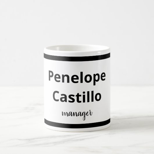 プロフェッショナルモダンシンプルスタイリッシュブラック&ホワイト コーヒーマグカップ (中央)