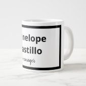 プロフェッショナルモダンシンプルスタイリッシュブラック&ホワイト ジャンボコーヒーマグカップ (正面右)