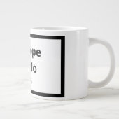 プロフェッショナルモダンシンプルスタイリッシュブラック&ホワイト ジャンボコーヒーマグカップ (右)