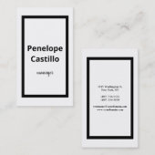 プロフェッショナルモダンシンプルスタイリッシュブラック&ホワイト 名刺 (正面/裏面)