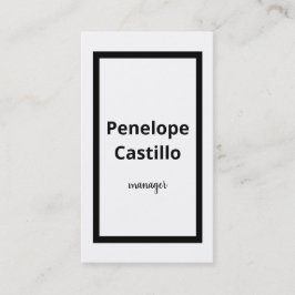 プロフェッショナルモダンシンプルスタイリッシュブラック&ホワイト 名刺