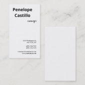 プロフェッショナルモダンシンプルスタイリッシュブラック&ホワイト 名刺 (正面/裏面)