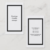 プロフェッショナルモダンシンプルスタイリッシュブラック&ホワイト 名刺 (正面/裏面)