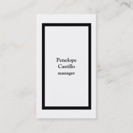 プロフェッショナルモダンシンプルスタイリッシュブラック&ホワイト 名刺