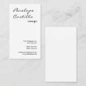 プロフェッショナルモダンシンプルスタイリッシュブラック&ホワイト 名刺 (正面/裏面)