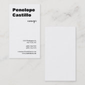 プロフェッショナルモダンシンプルスタイリッシュブラック&ホワイト 名刺 (正面/裏面)