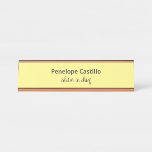 プロフェッショナルモダンシンプルスタイリッシュ デスクネームプレート (正面)