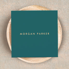 プロフェッショナルモダンシンプルティール（緑がかった色）スクエア スクエア名刺