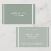 プロフェッショナルモダンシンプルテンプレートエレガントグリーン 名刺 (正面/裏面)