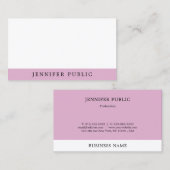 プロフェッショナルモダンシンプルテンプレートエレガントパープル 名刺 (正面/裏面)