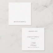 プロフェッショナルモダンシンプルテンプレートシエレガントック スクエア名刺 (正面/裏面)