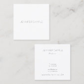 プロフェッショナルモダンシンプルデザインエレガントテンプレート スクエア名刺 (正面/裏面)