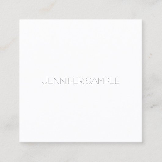 プロフェッショナルモダンシンプルデザインエレガントテンプレート スクエア名刺 (正面)