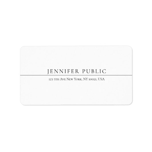 プロフェッショナルモダンシンプルデザインテンプレートエレガント ラベル (正面)