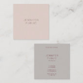 プロフェッショナルモダンシンプルトレンドカラーテンプレート スクエア名刺 (正面/裏面)