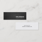 プロフェッショナルモダンシンプルブラックシャルボード スキニー名刺 (正面/裏面)