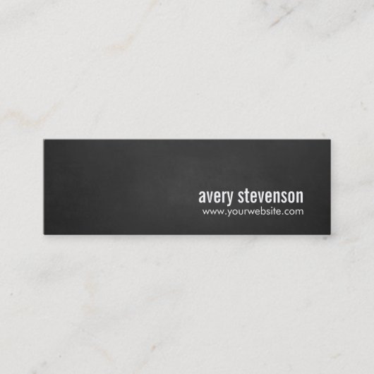 プロフェッショナルモダンシンプルブラックシャルボード スキニー名刺 (正面)