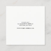 プロフェッショナルモダンシンプルブラックスクエア スクエア名刺 (裏面)