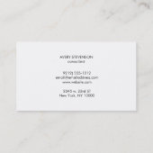 プロフェッショナルモダンシンプルブラックミニマリスト2 名刺 (裏面)