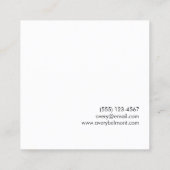 プロフェッショナルモダンシンプルブラックミニマリスト スクエア名刺 (裏面)