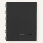 プロフェッショナルモダンシンプルブラックミニマリスト ノートブック (正面)