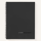 プロフェッショナルモダンシンプルブラックミニマリスト ノートブック (正面)