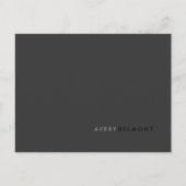 プロフェッショナルモダンシンプルブラックミニマリスト ポストカード (正面)