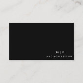 プロフェッショナルモダンシンプルブラックミニマリスト 名刺 (正面)