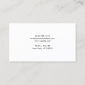 プロフェッショナルモダンシンプルブラックミニマリスト 名刺 (裏面)