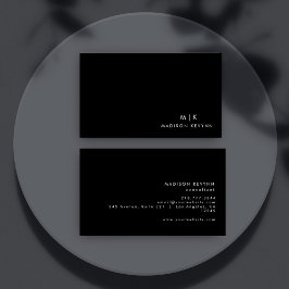 プロフェッショナルモダンシンプルブラックミニマリスト 名刺